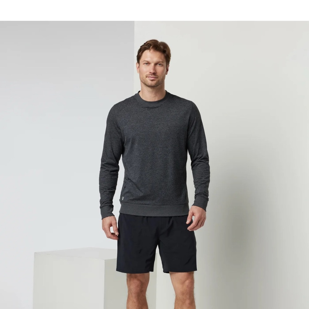 Vuori Ponto Performancee Crew - Charcoal heather